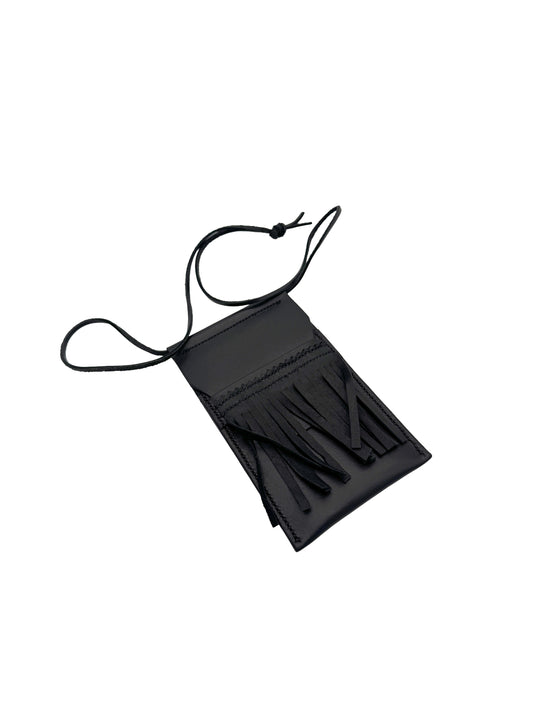 LEATHER NECK POUCH XL